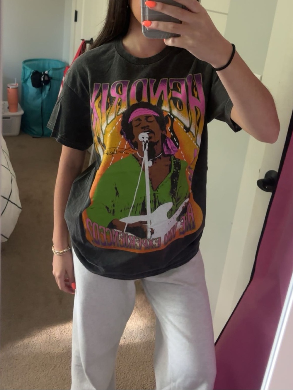 Jimi Hendrix Graphic Band Tee; Multicolor Print from Urban Outfitters